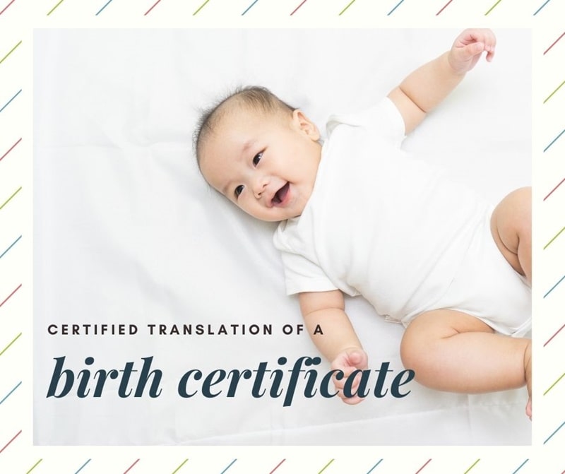 baby: translation of birth certificate